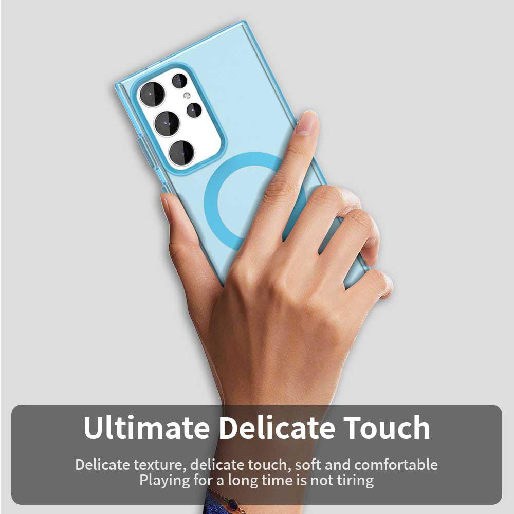 Husa MagSafe pentru Samsung Galaxy S23 Ultra S918, Techsuit, CandyCase, Albastra