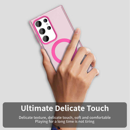 Husa MagSafe pentru Samsung Galaxy S23 Ultra S918, Techsuit, CandyCase, Roz