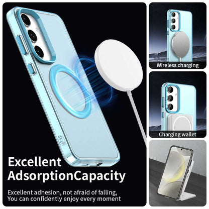 Husa MagSafe pentru Samsung Galaxy S24 FE S721, Techsuit, CandyCase, Albastra
