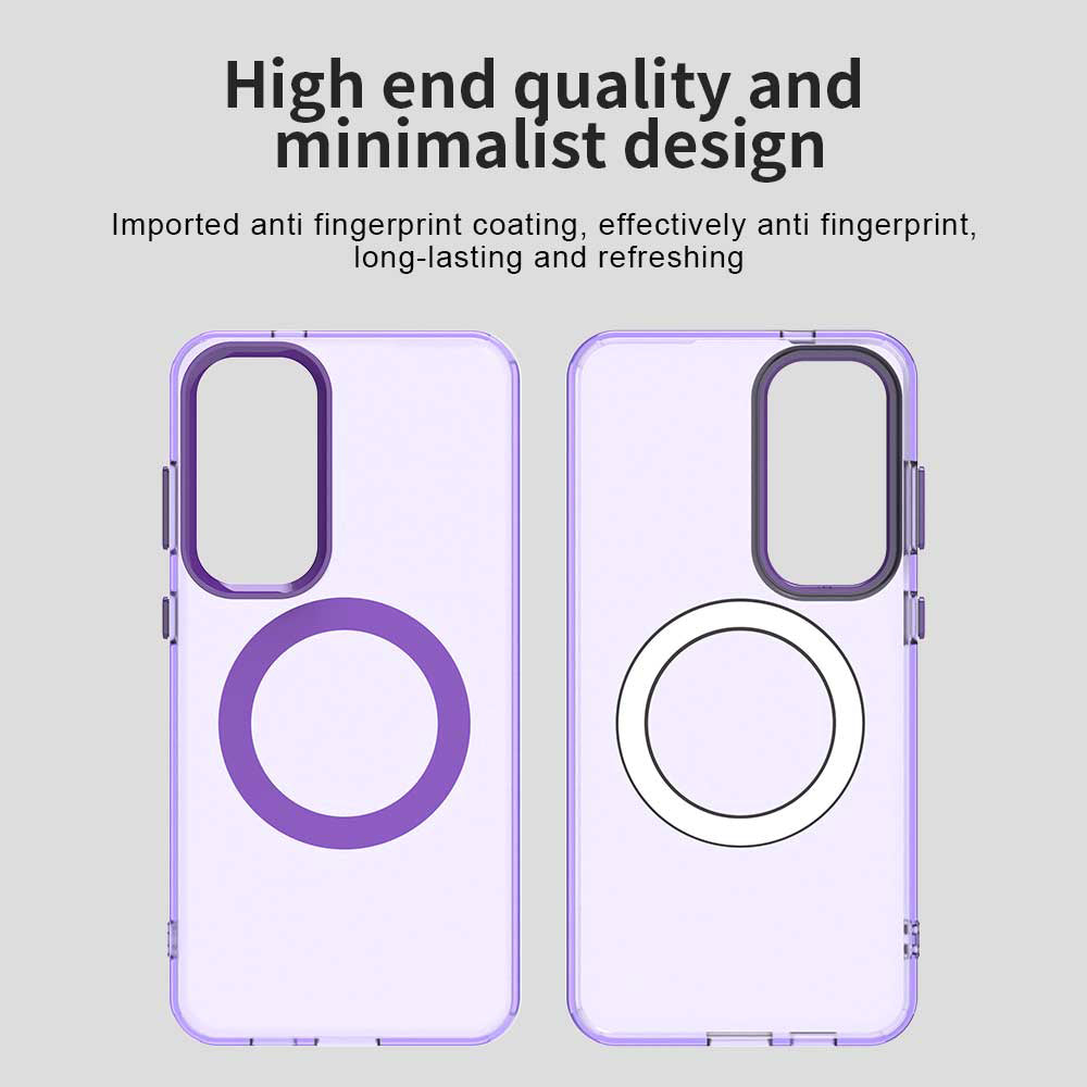 Husa MagSafe pentru Samsung Galaxy S24 FE S721, Techsuit, CandyCase, Mov