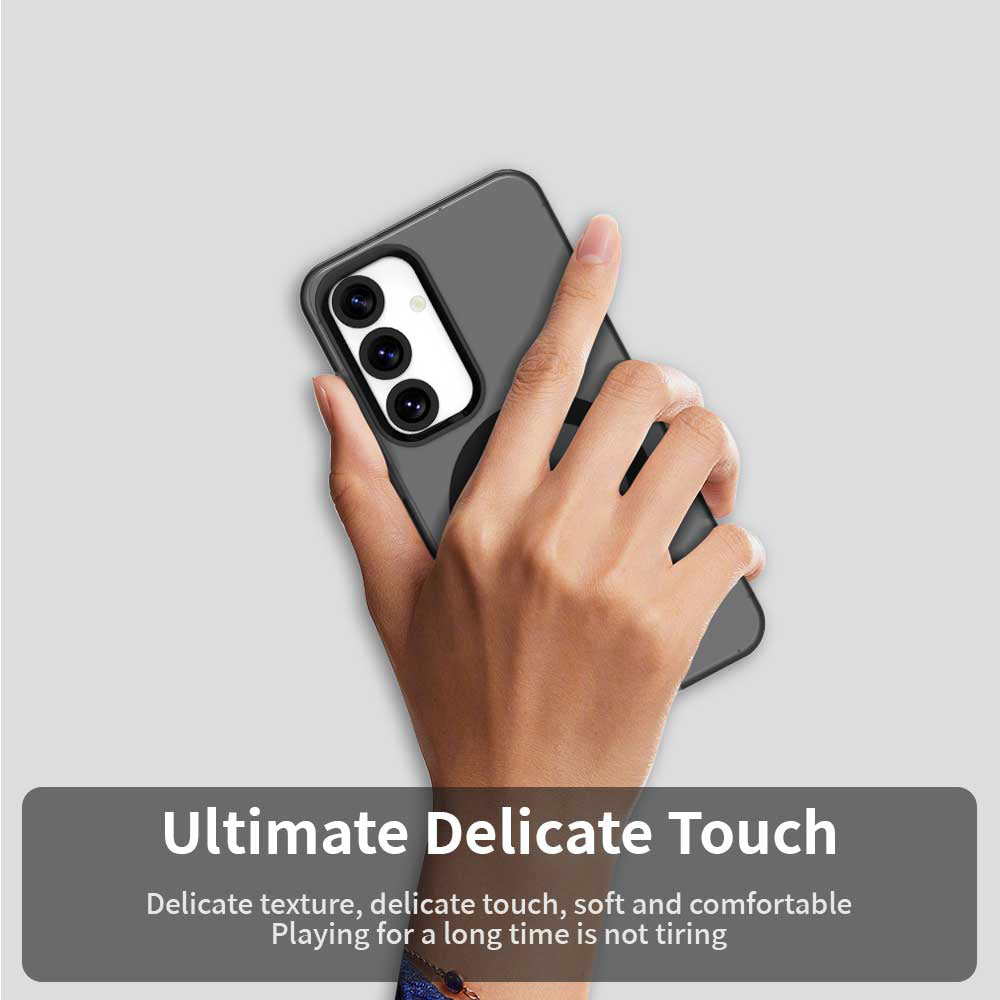 Husa MagSafe pentru Samsung Galaxy S24 FE S721, Techsuit, CandyCase, Neagra