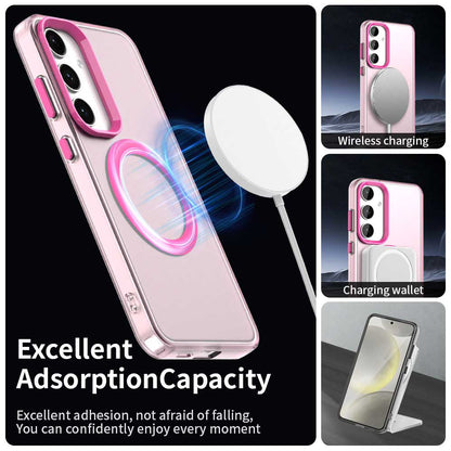 Husa MagSafe pentru Samsung Galaxy S24 FE S721, Techsuit, CandyCase, Roz