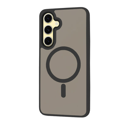 Husa MagSafe pentru Samsung Galaxy S24 FE S721, Techsuit, HaloFrost, Neagra