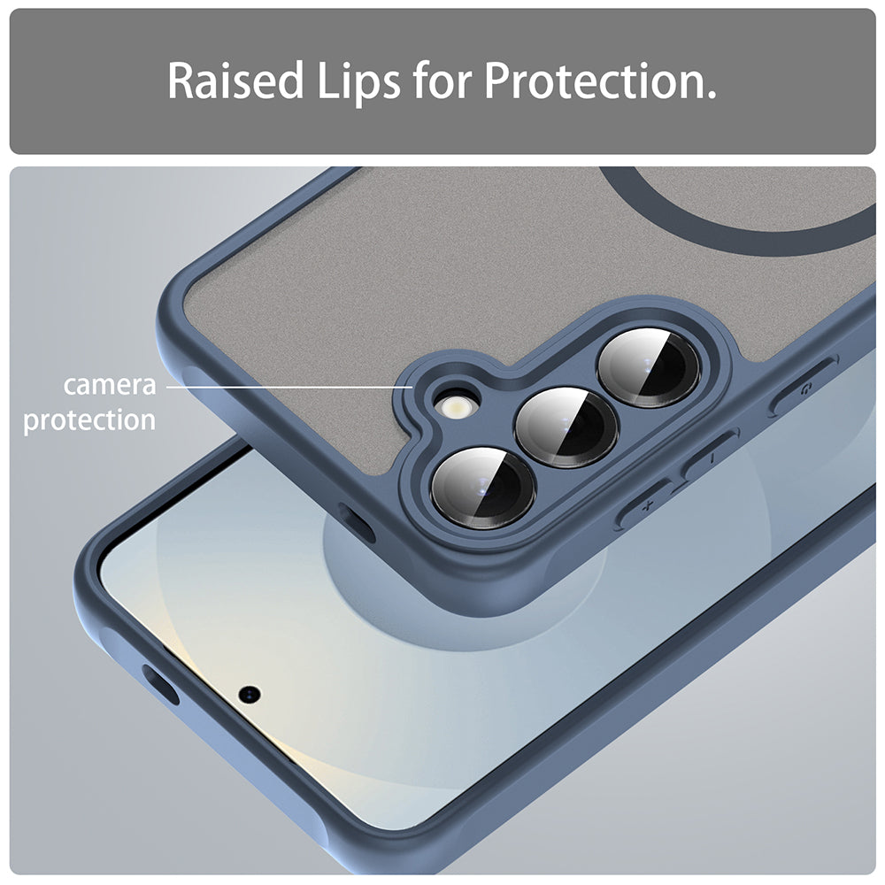 Husa MagSafe pentru Samsung Galaxy S24+ S926, Techsuit, HaloFrost II, Bleumarin