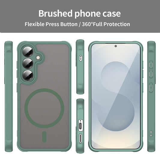 Husa MagSafe pentru Samsung Galaxy S24+ S926, Techsuit, HaloFrost II, Verde