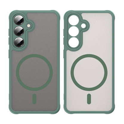 Husa MagSafe pentru Samsung Galaxy S24+ S926, Techsuit, HaloFrost II, Verde