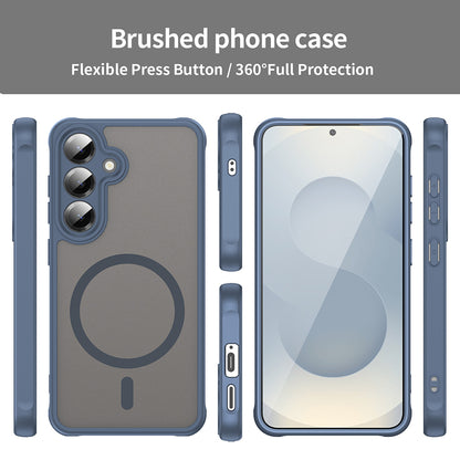 Husa MagSafe pentru Samsung Galaxy S24 S921, Techsuit, HaloFrost II, Bleumarin