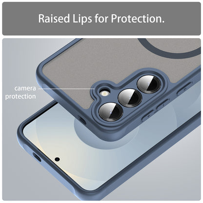 Husa MagSafe pentru Samsung Galaxy S24 S921, Techsuit, HaloFrost II, Bleumarin
