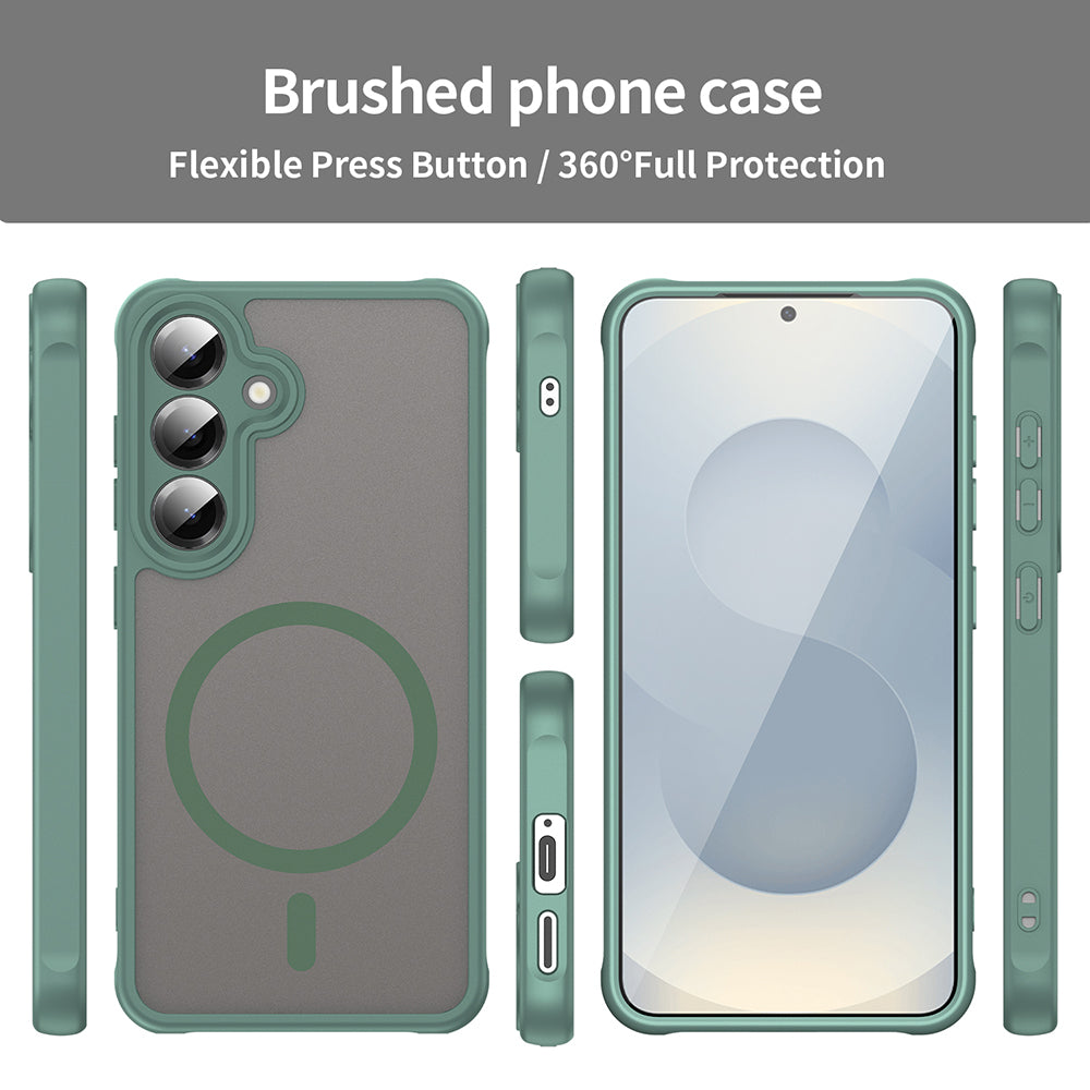 Husa MagSafe pentru Samsung Galaxy S24 S921, Techsuit, HaloFrost II, Verde