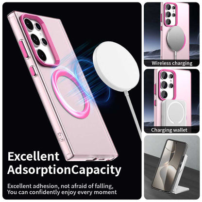 Husa MagSafe pentru Samsung Galaxy S24 Ultra S928, Techsuit, CandyCase, Roz