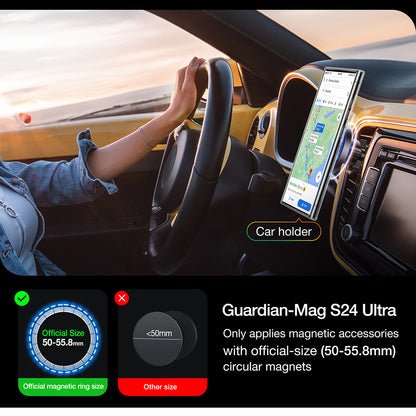 Husa MagSafe pentru Samsung Galaxy S24 Ultra S928, Torras, Diamond, Transparenta