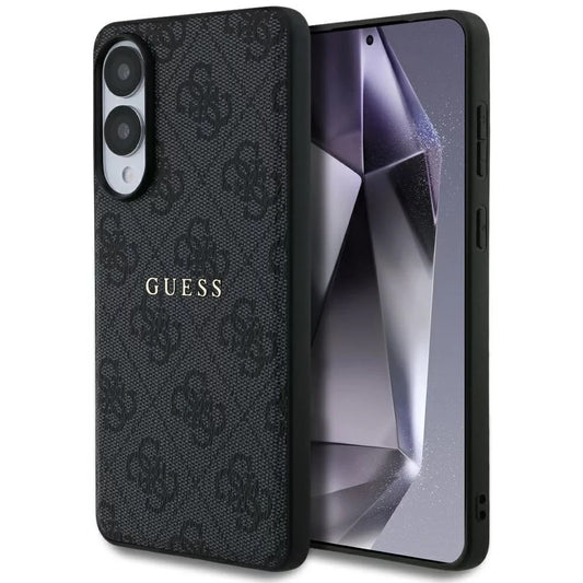 Husa MagSafe pentru Samsung Galaxy S25 Edge S937, Guess, 4G Ring Classic Logo, Neagra