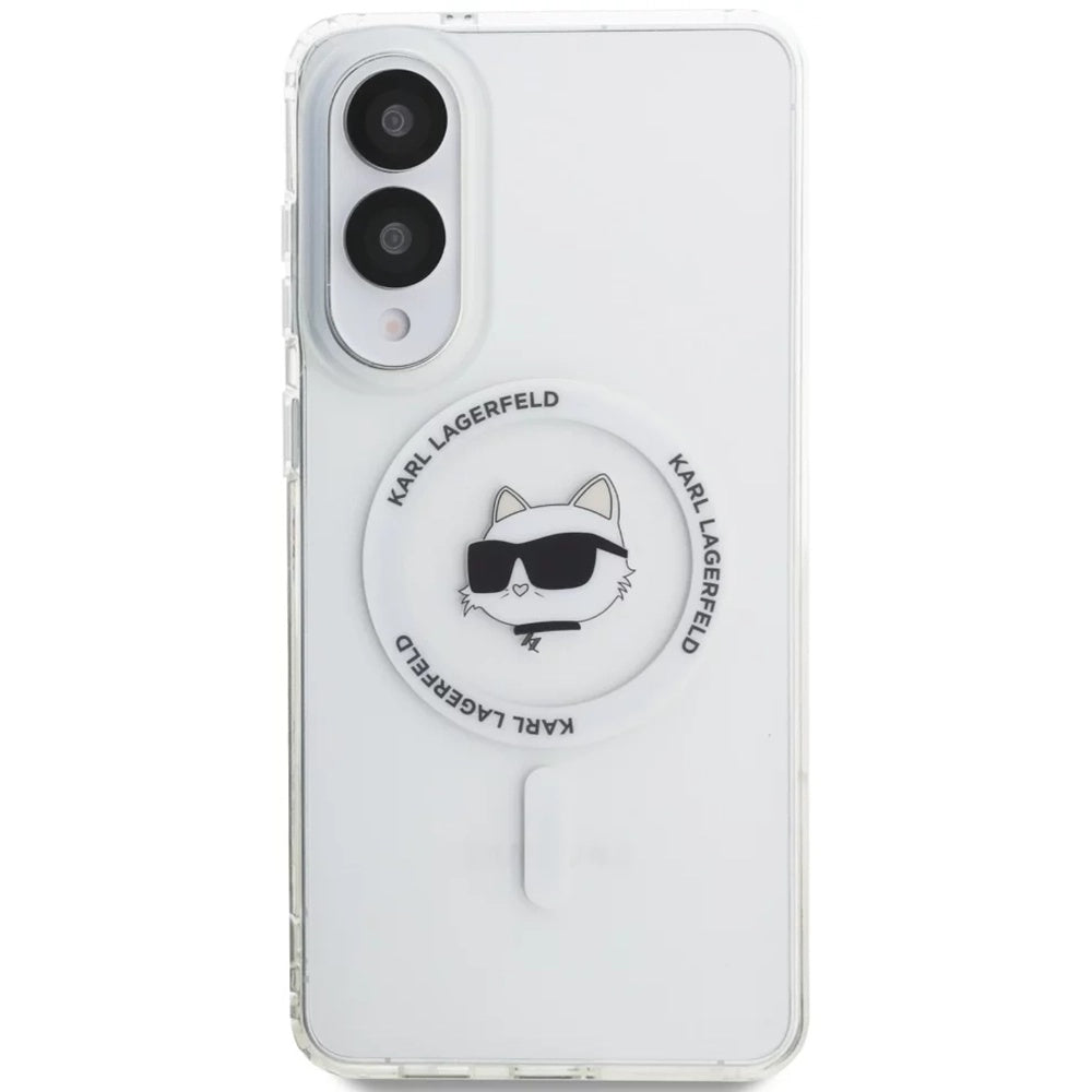 Husa MagSafe pentru Samsung Galaxy S25 Edge S937, Karl Lagerfeld, IML Choupette's Head, Alba