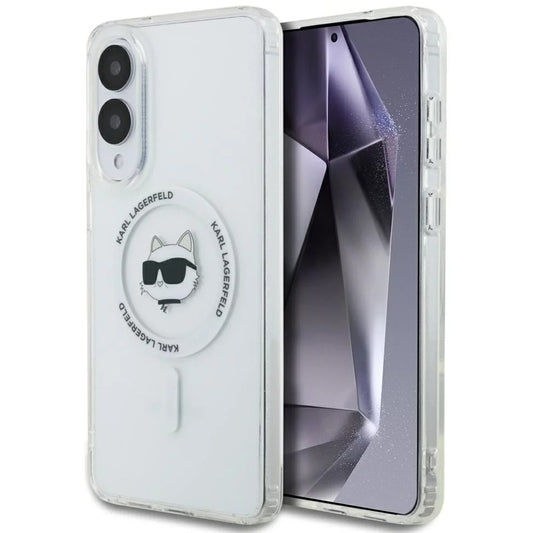 Husa MagSafe pentru Samsung Galaxy S25 Edge S937, Karl Lagerfeld, IML Choupette's Head, Alba