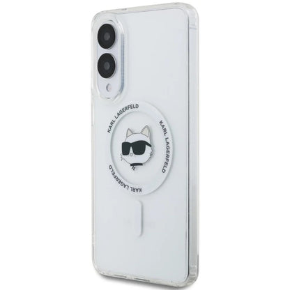 Husa MagSafe pentru Samsung Galaxy S25 Edge S937, Karl Lagerfeld, IML Choupette's Head, Alba