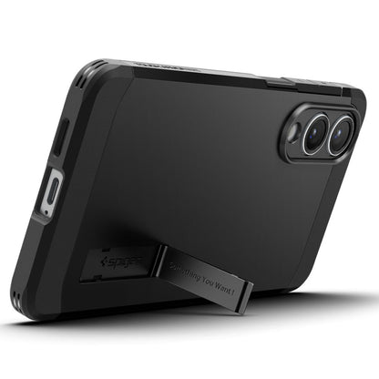 Husa MagSafe pentru Samsung Galaxy S25 Edge S937, Spigen, Tough Armor, Neagra ACS09422