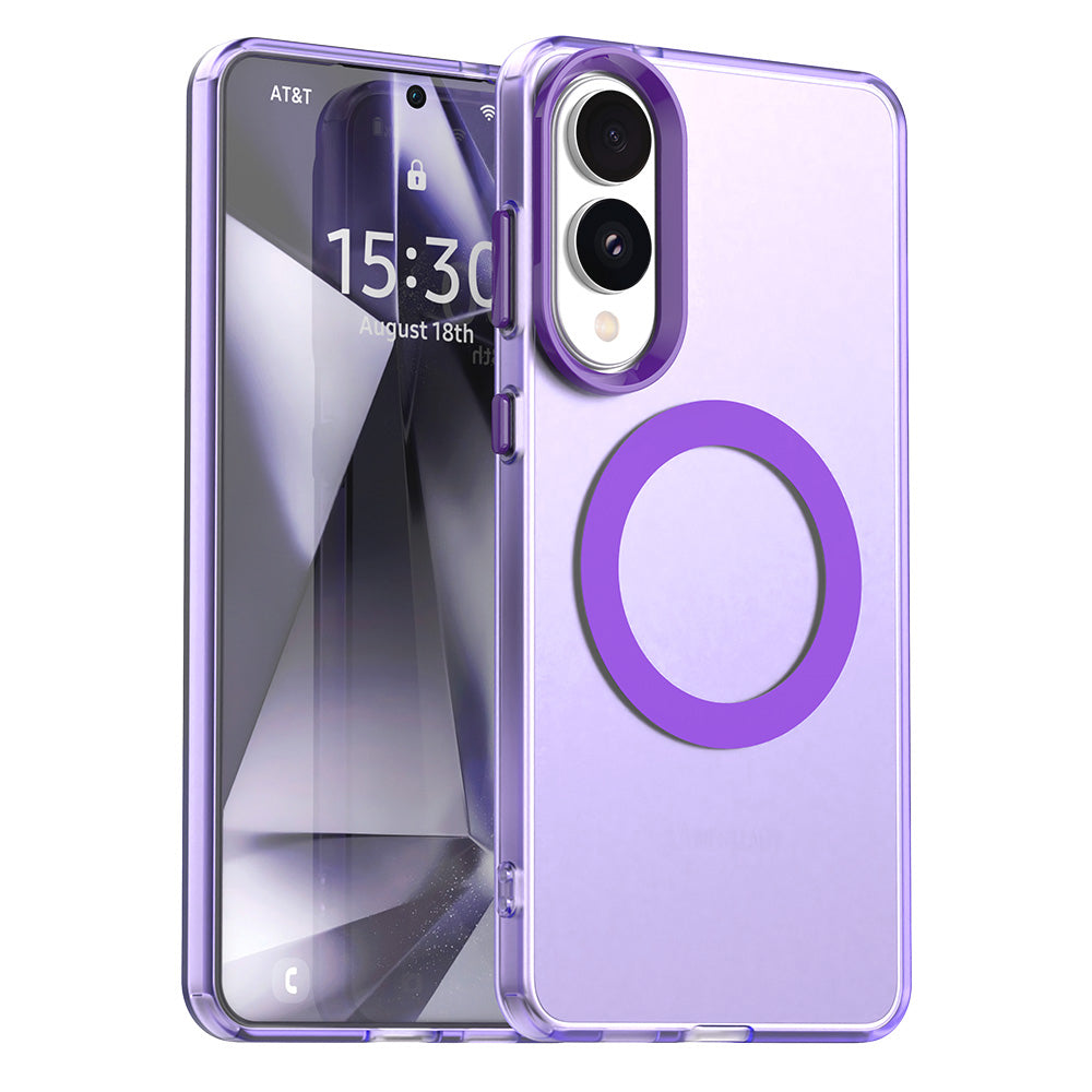 Husa MagSafe pentru Samsung Galaxy S25 Edge S937, Techsuit, CandyCase, Mov