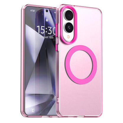 Husa MagSafe pentru Samsung Galaxy S25 Edge S937, Techsuit, CandyCase, Roz