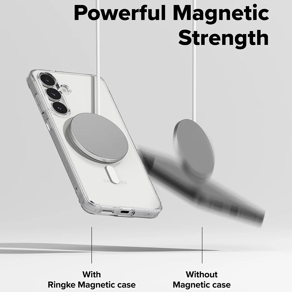 Husa MagSafe pentru Samsung Galaxy S25 FE, Ringke, Fusion, Transparenta