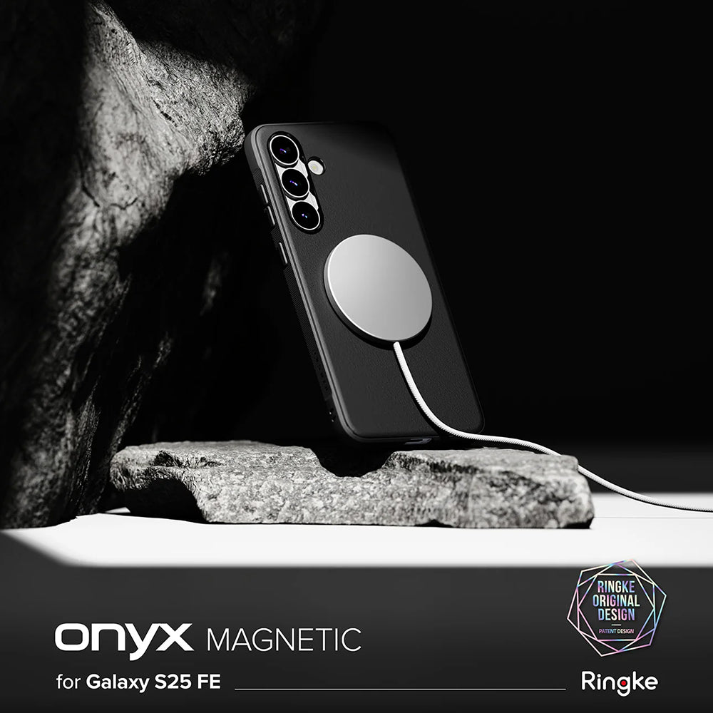 Husa MagSafe pentru Samsung Galaxy S25 FE, Ringke, Onyx, Neagra