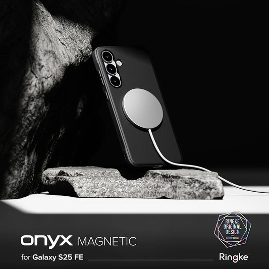 Husa MagSafe pentru Samsung Galaxy S25 FE, Ringke, Onyx, Neagra