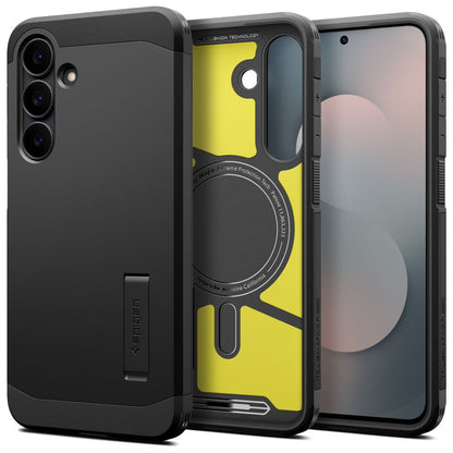 Husa MagSafe pentru Samsung Galaxy S25 FE, Spigen, Tough Armor, Neagra