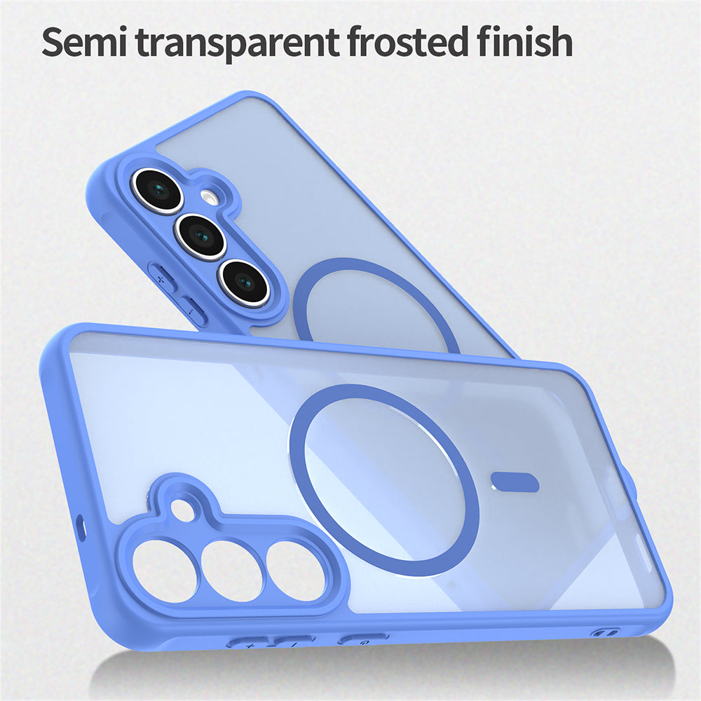Husa MagSafe pentru Samsung Galaxy S25 FE, Techsuit, HaloFrost II, Albastra