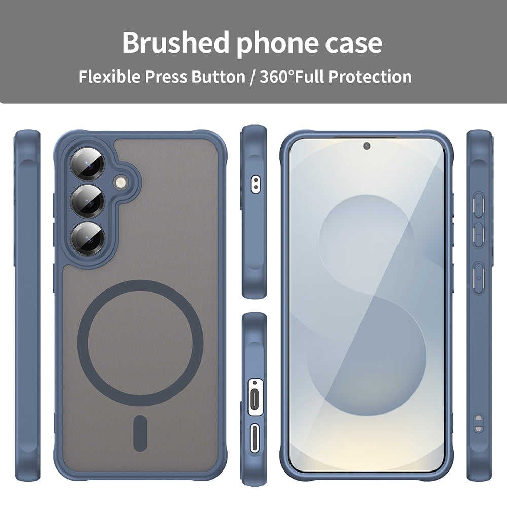 Husa MagSafe pentru Samsung Galaxy S25 FE, Techsuit, HaloFrost II, Bleumarin