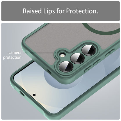 Husa MagSafe pentru Samsung Galaxy S25 FE, Techsuit, HaloFrost II, Verde