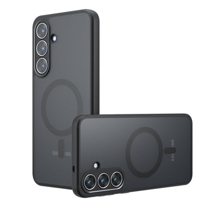 Husa MagSafe pentru Samsung Galaxy S25 FE, Techsuit, PureFrost, Neagra Satinata