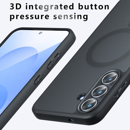 Husa MagSafe pentru Samsung Galaxy S25 FE, Techsuit, PureFrost, Neagra Satinata