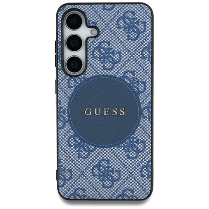 Husa MagSafe pentru Samsung Galaxy S25+ S936, Guess, 4G Circle Classic Logo, Albastra