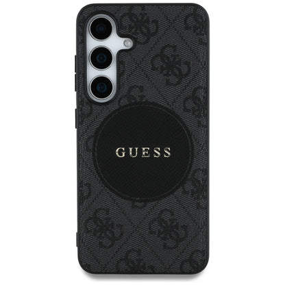 Husa MagSafe pentru Samsung Galaxy S25+ S936, Guess, 4G Circle Classic Logo, Neagra
