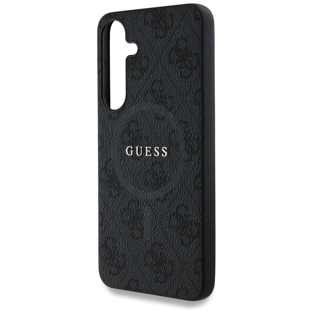 Husa MagSafe pentru Samsung Galaxy S25+ S936, Guess, 4G Ring Classic Logo, Neagra