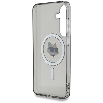 Husa MagSafe pentru Samsung Galaxy S25+ S936, Karl Lagerfeld, IML Choupette's Head, Neagra