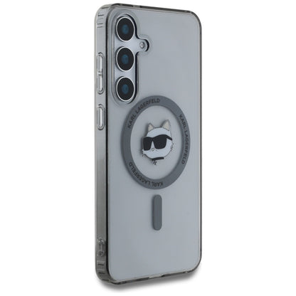 Husa MagSafe pentru Samsung Galaxy S25+ S936, Karl Lagerfeld, IML Choupette's Head, Neagra