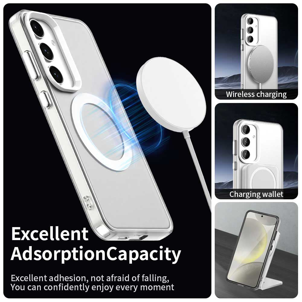 Husa MagSafe pentru Samsung Galaxy S25+ S936 / S24+ S926, Techsuit, CandyCase, Alba