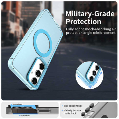 Husa MagSafe pentru Samsung Galaxy S25+ S936 / S24+ S926, Techsuit, CandyCase, Albastra
