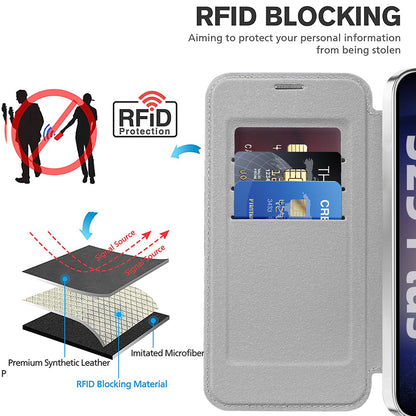Husa MagSafe pentru Samsung Galaxy S25+ S936, Techsuit, SmartMag Book, Gri