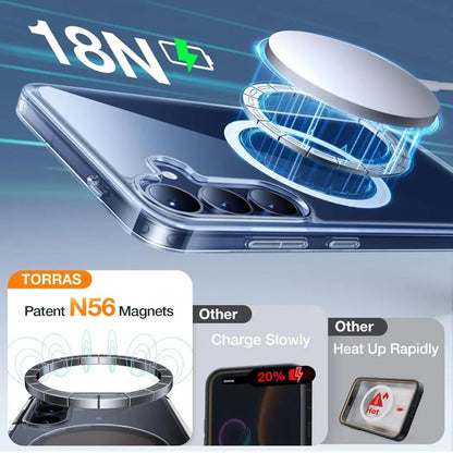 Husa MagSafe pentru Samsung Galaxy S25+ S936, Torras, Guardian, Transparenta