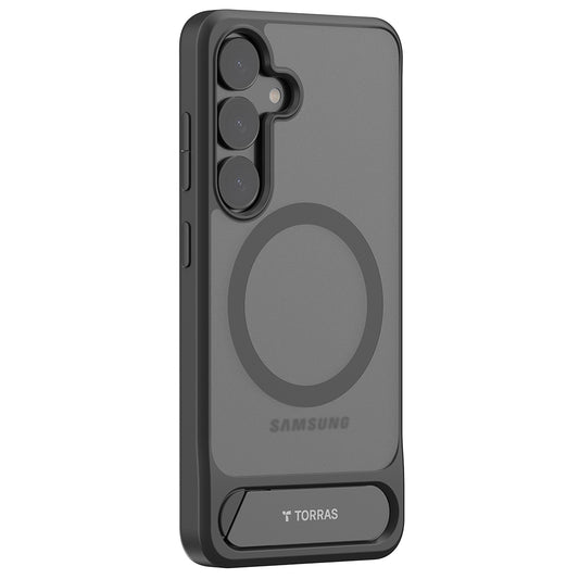 Husa MagSafe pentru Samsung Galaxy S25+ S936, Torras, Pstand, Neagra