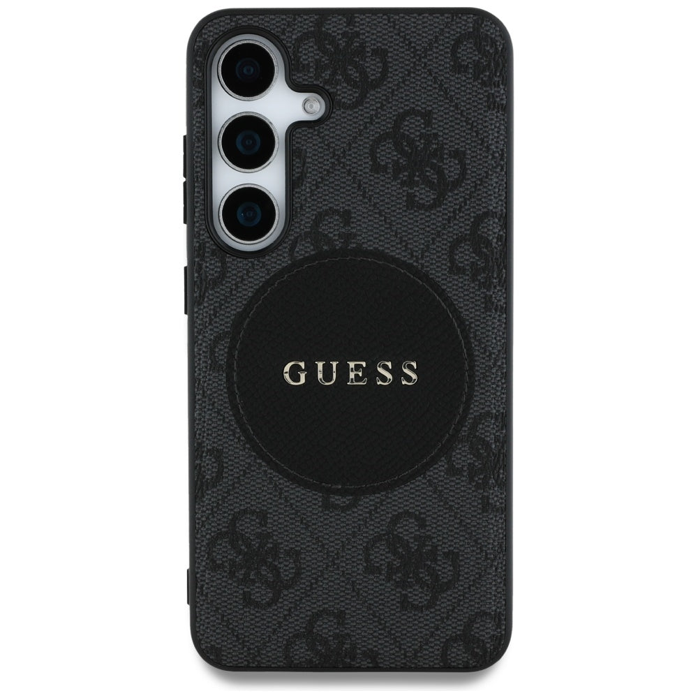Husa MagSafe pentru Samsung Galaxy S25 S931, Guess, 4G Circle Classic Logo, Neagra
