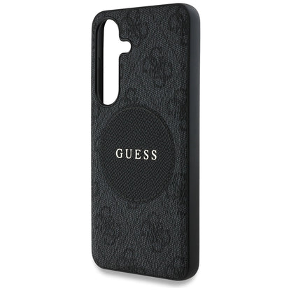 Husa MagSafe pentru Samsung Galaxy S25 S931, Guess, 4G Circle Classic Logo, Neagra