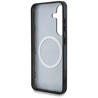 Husa MagSafe pentru Samsung Galaxy S25 S931, Guess, IML Peony On 4G Background , Neagra