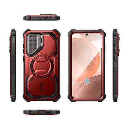 Husa MagSafe pentru Samsung Galaxy S25 S931, i-Blason, ArmorBox, Rosie