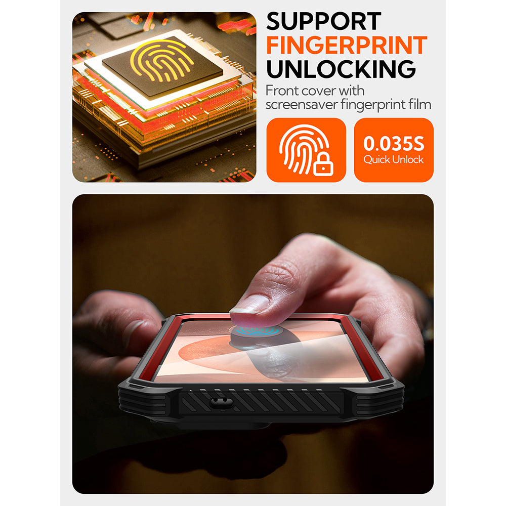 Husa MagSafe pentru Samsung Galaxy S25 S931, i-Blason, ArmorBox, Rosie