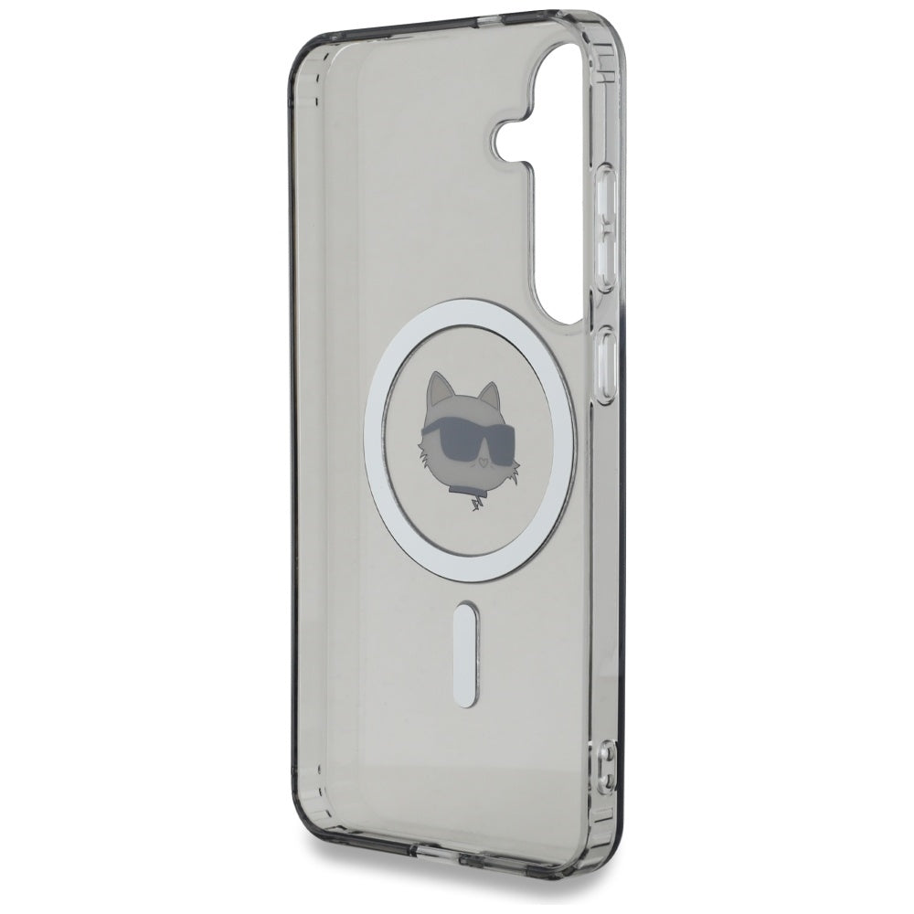 Husa MagSafe pentru Samsung Galaxy S25 S931, Karl Lagerfeld, IML Choupette's Head, Neagra