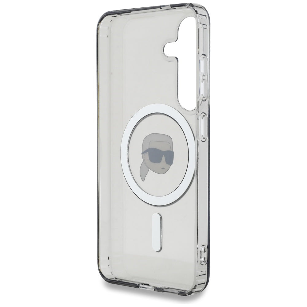 Husa MagSafe pentru Samsung Galaxy S25 S931, Karl Lagerfeld, IML Karl's Head, Neagra