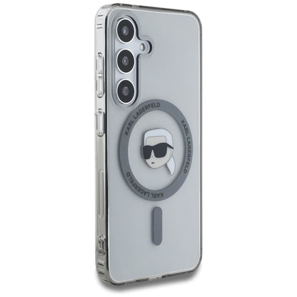 Husa MagSafe pentru Samsung Galaxy S25 S931, Karl Lagerfeld, IML Karl's Head, Neagra