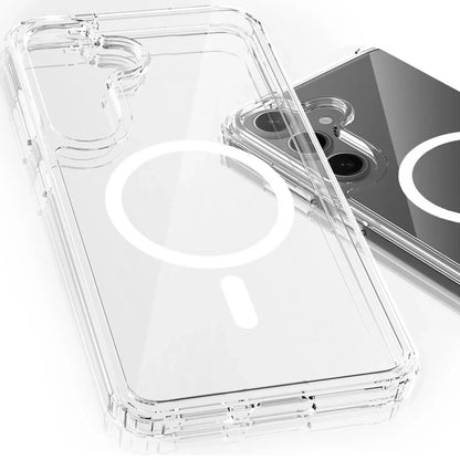 Husa MagSafe pentru Samsung Galaxy S25 S931 / S24 S921, 3MK, Armor MagCase, Transparenta